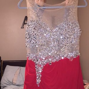 beautiful long red dress